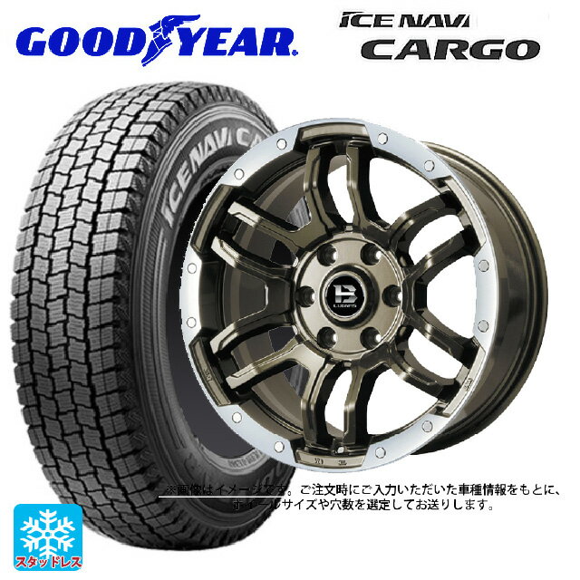 【5/27 1:59迄 最大3万円OFFクーポン】145/80R12 80/78N グッドイヤー アイスナビ カーゴ ビックウェイ ビーラグナス エフアールディー ブロンズリムポリッシュ 12-4J 国産車用 スタッドレスタイヤホイール4本セット
