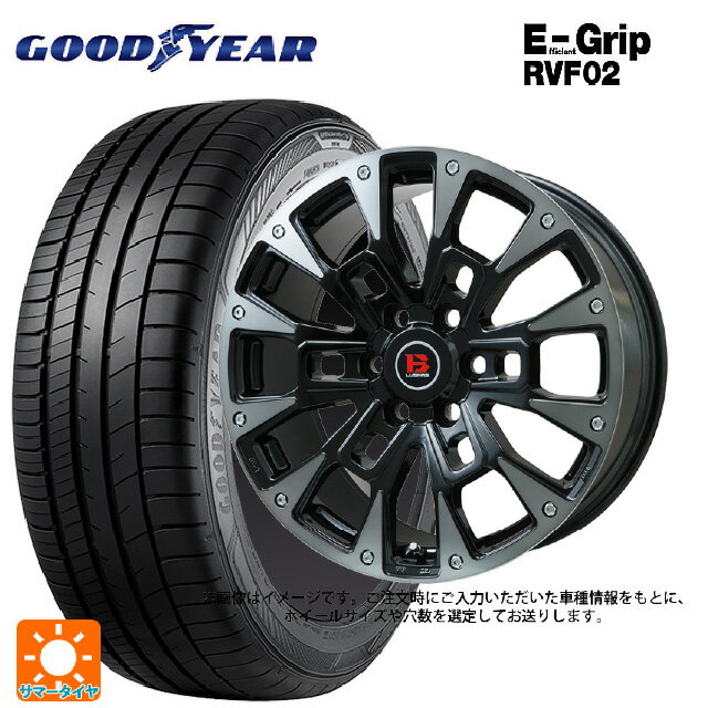 215/60R16 95H グッドイヤー エフィシェントグリップ RVF02 ビックウェイ ビーラグナス ビーアールディー ブラックポリッシュ/ブラッククリア 16-6.5J 国産車用 サマータイヤホイール4本セット