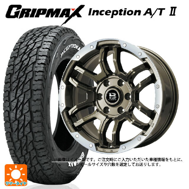 【5/27 1:59迄 最大3万円OFFクーポン】145/80R12 80/78N グリップマックス インセプション A/T2 ホワイトレター ビックウェイ ビーラグナス エフアールディー ブロンズリムポリッシュ 12-4J 国産車用 サマータイヤホイール4本セット
