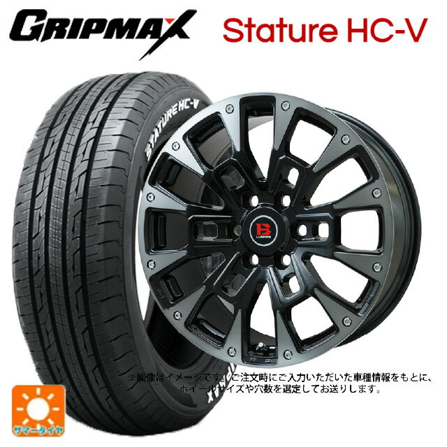 【5/27 1:59迄 最大3万円OFFクーポン】145/80R12 80/78Q グリップマックス スタチャーHCV ホワイトレター ビックウェイ ビーラグナス ビーアールディー ブラックポリッシュ/ブラッククリア 12-4J 国産車用 サマータイヤホイール4本セット