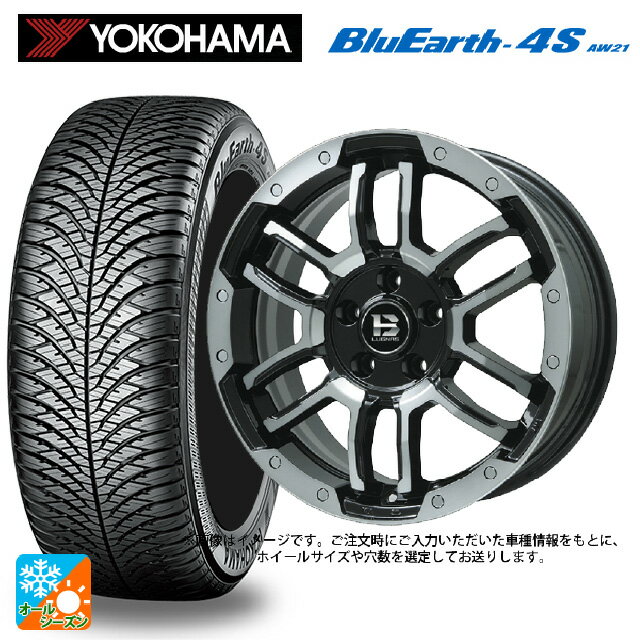 【8/24 20時〜 最大3万円OFFクーポン】スズキ ジムニー(64系)用 215/70R16 100H ヨコハマ ブルーアース4S AW21 ビックウェイ ビーラグナス エフアールディー ブラックポリッシュ/ブラッククリア 新品オールシーズンタイヤホイール 5本セット