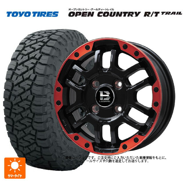 トヨタ ランドクルーザープラド(150系)用 285/70R17 126/123Q トーヨー オープンカントリー RT トレイル ブラックレター ビックウェイ ビーラグナス エフアールディー マットブラックリムレッド 新品サマータイヤホイール 4本セット