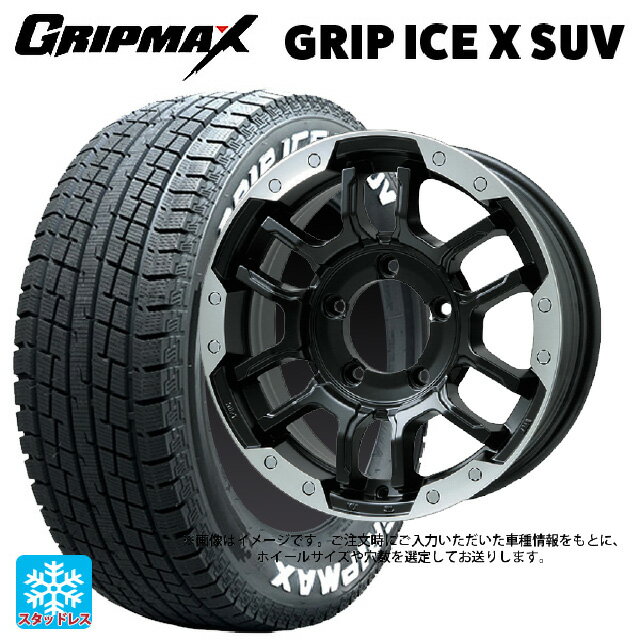 ミツビシ トライトン(GSRグレード)(LC2T)用 265/60R18 114H XL グリップマックス グリップアイスX SUV ホワイトレター # ビックウェイ ビーラグナス エフアールディー マットブラック/ブラッククリア 新品スタッドレスタイヤホイール 4本セット
