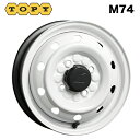 【6/22 20時~ 全品P5倍&クーポン】トピー M74 ホワイト(スチール) 12×3.5 +45テーパー、ホンダ純正球面ナット併用可能 4/100 新品ホイール1本