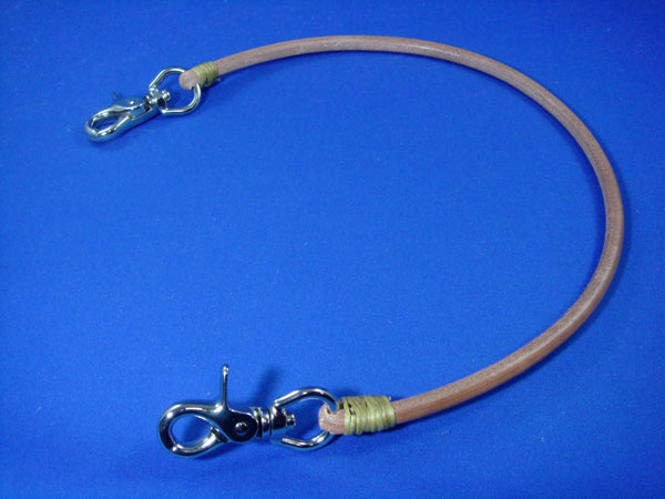 丸型ウォレットロープ　サドルレザー