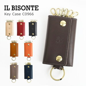 イルビゾンテ キーケース 6連 メンズ レディース ブランド レザー 本革 キーリング 6連キーケース IL BISONTE Key Case C0966 SKH045PG0001 父の日 母の日 クリスマス ギフト プレゼント 男性 女性 オシャレ