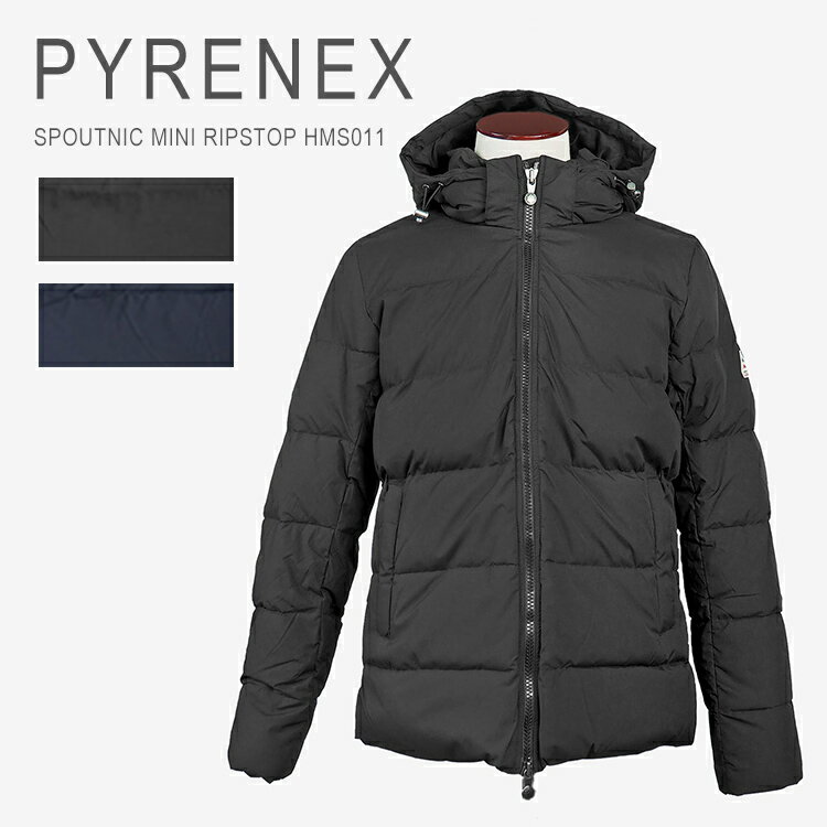ピレネックス ダウン メンズ スプートニック ミニ リップストップ ジャケット アウター ダウンジャケット 冬 フード付き ブランド ブラック PYRENEX SPOUTNIC MINI RIPSTOP HMS011 【送料無料】