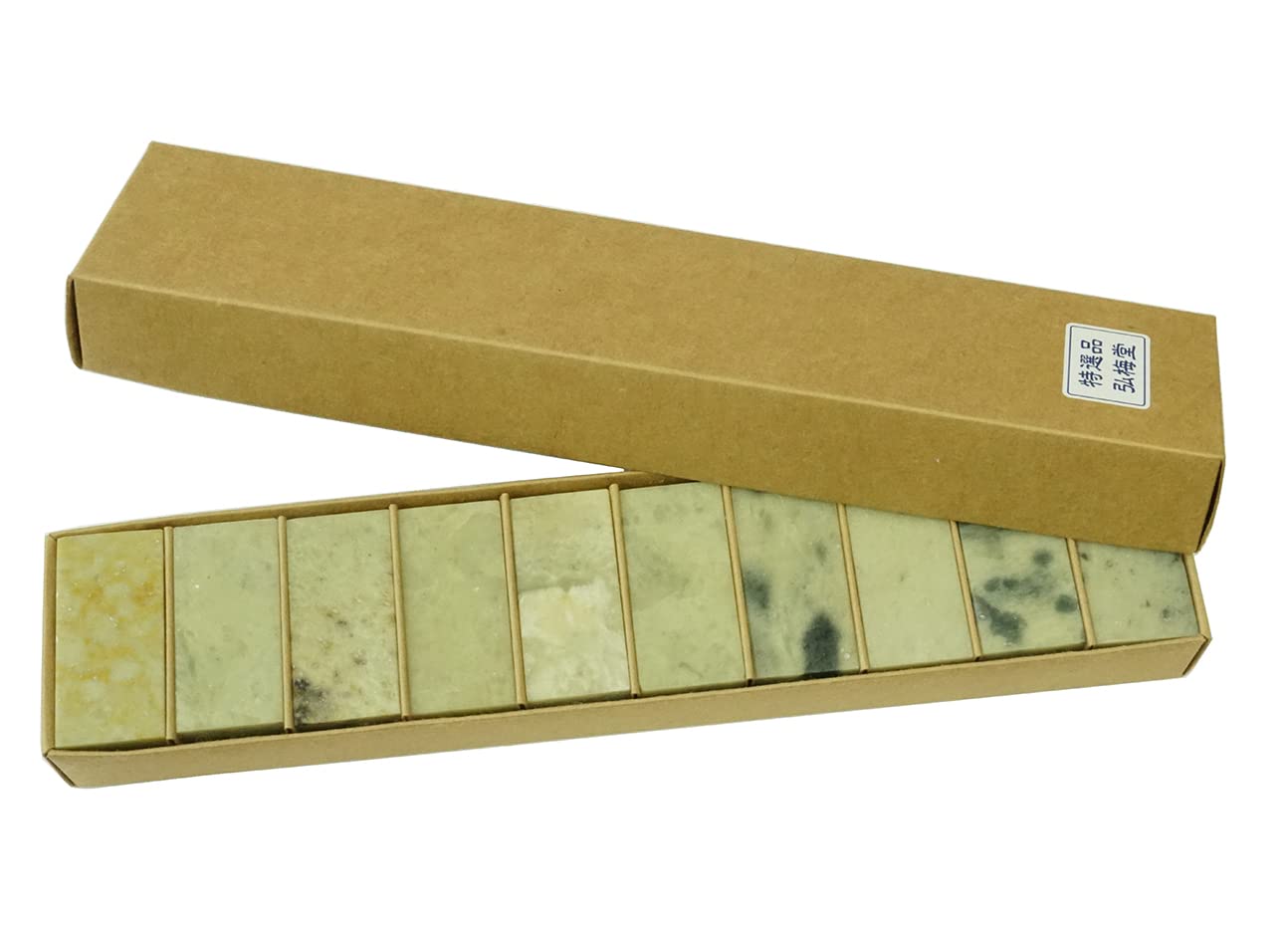 【10本セット】青田石青白章 2.4×2.4×5.0cm