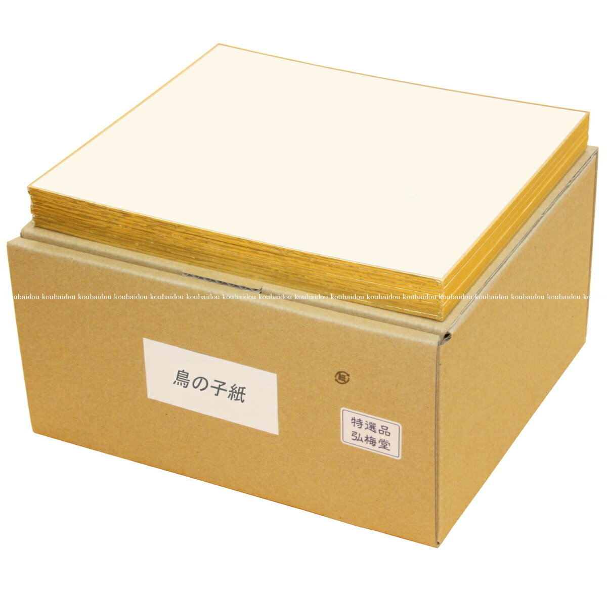 小色紙 高級書画用 鳥の子紙 （タテ213mm×ヨコ182mm） 50枚入
