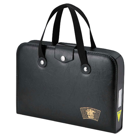 本石硯付 書道セット 二本組文鎮 540S(黒)