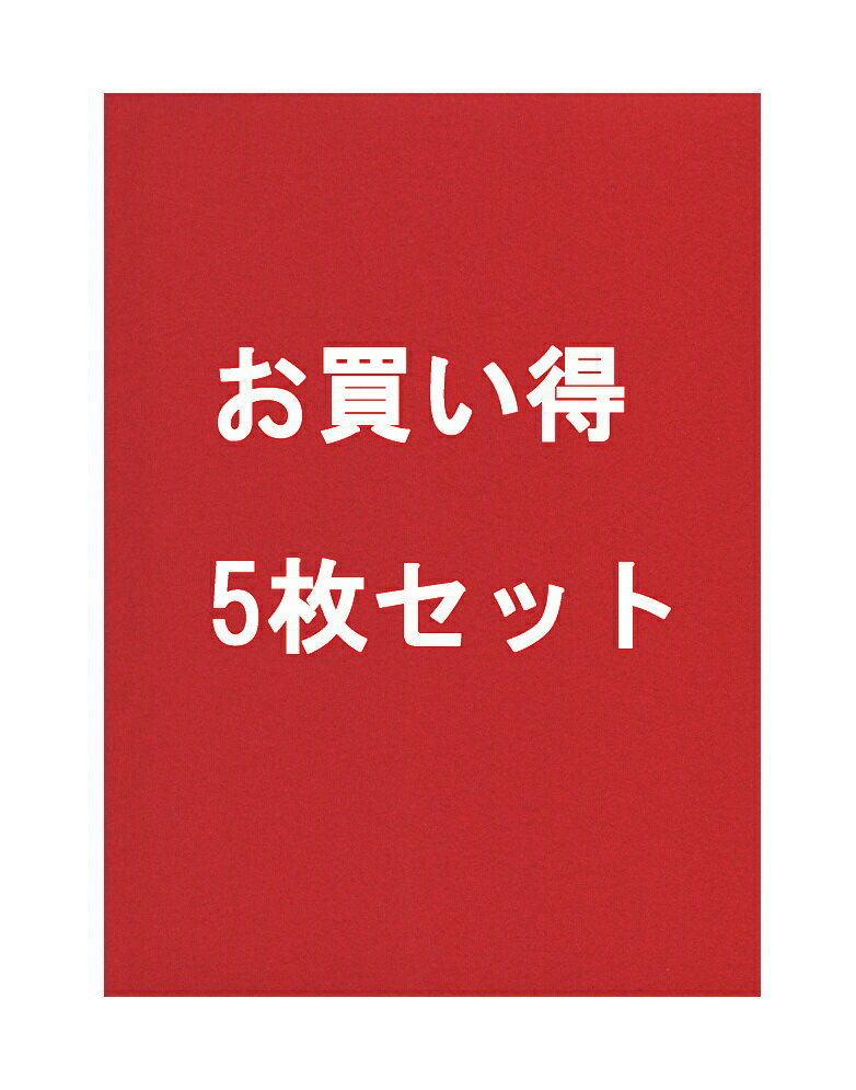 書道下敷 高級フェルト 半紙美濃判 赤2mm 5枚セット