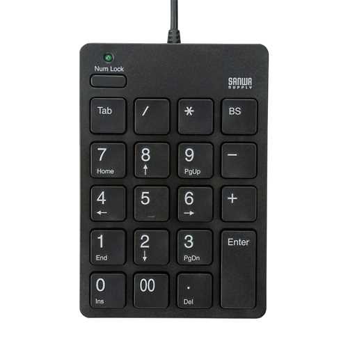 USBテンキー/ブラック ≪サンワサプライ≫ NT-18UBK 【離島 発送不可】 USBテンキー/ブラック ≪サンワサプライ≫ NT-18UBK 【離島 発送不可】