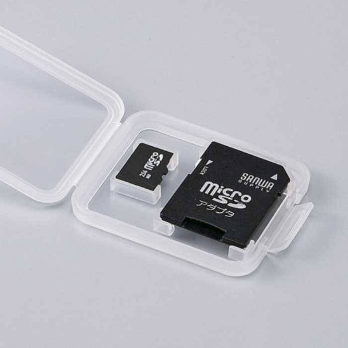 メモリーカードクリアケース（microSDカード用・6個セット）　≪サンワサプライ≫　F...