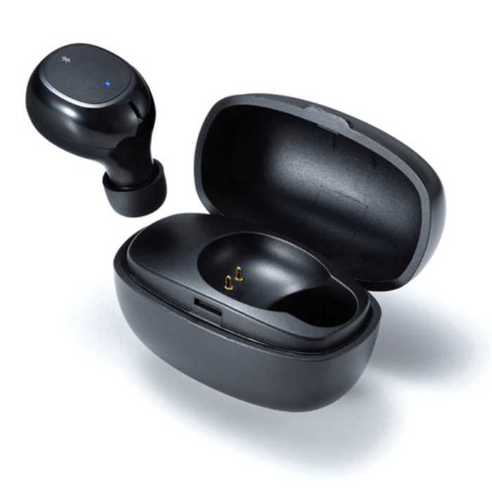 超小型Bluetooth片耳ヘッドセット（充電ケース付き）　≪サンワサプライ≫　MM-BTMH52BK　【送料無料】【離島 発送不可】