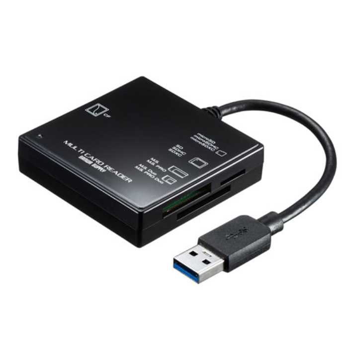 USB3.1 マルチカードリーダー/ブラック　≪サンワサプライ≫　ADR-3ML39BKN　【送料無料】【離島 発送不可】