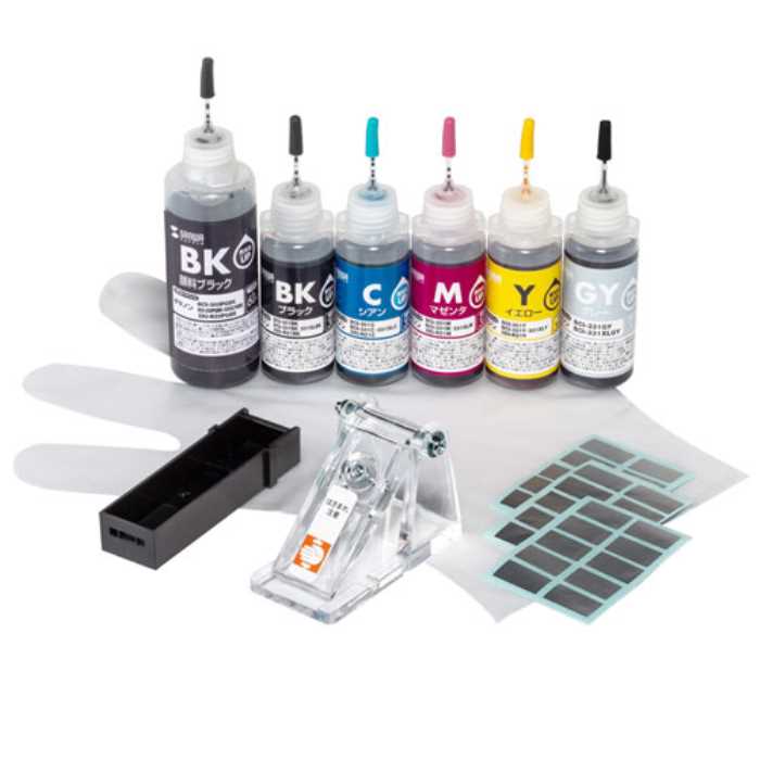 詰め替えインク　キヤノン　BCI-330/331シリーズ対応　≪サンワサプライ≫　INK-C331S6S 【離島 発送不可】