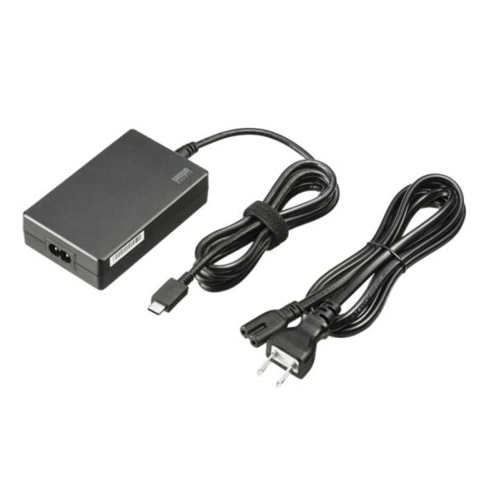 USB PD対応AC充電器(PD100W・Type-Cケーブル一体型) ≪サンワサプライ≫ ACA-PD94BK 【送料無料】【離島 発送不可】