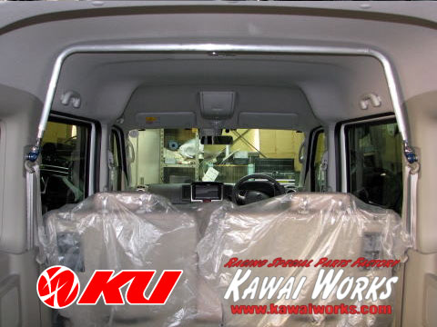 カワイ製作所 リアピラーバー typeスクエア スズキ エブリー DA17V/W SZ0770-PIE-00 ハイルーフ車用【沖縄・離島発送不可】【同梱発送/代引き不可】カワイワークス エブリィ