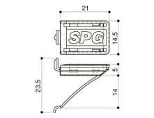 SPG　サヌキ　ホワイト棚柱用　棚受　LS-719HR　ラバー付　《C-03-17》即日発送可【メール便対応】【店頭受取対応商品】