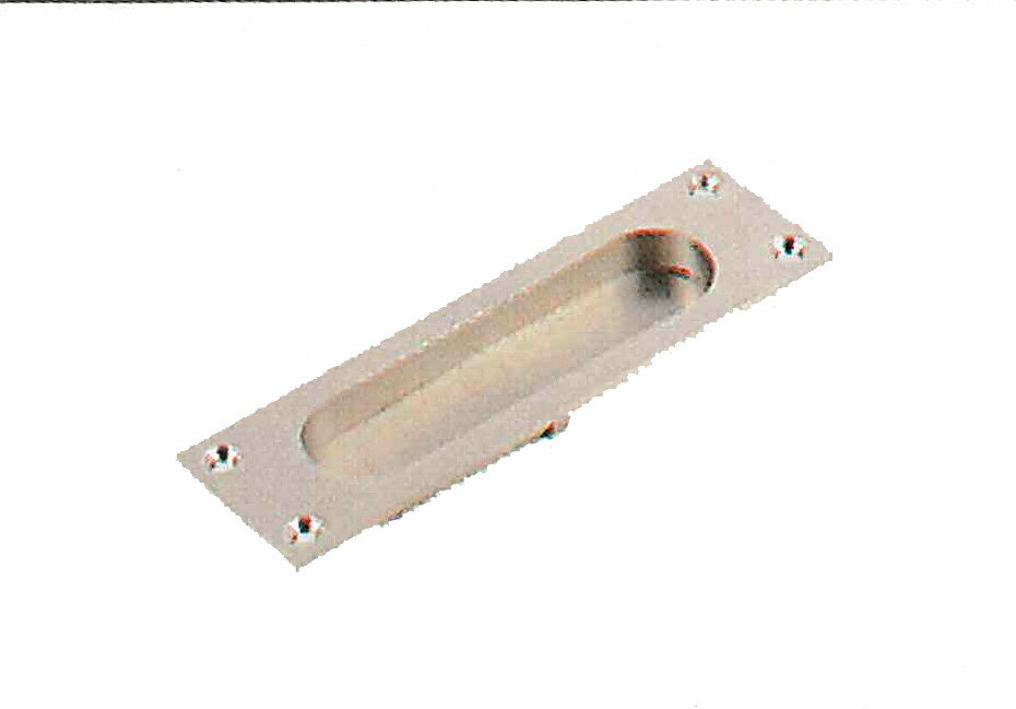 BEST　No.327　真鍮　角引手　サテンニッケル　120mm【廃盤品在庫限り】【メール便可】【店舗受渡可能】