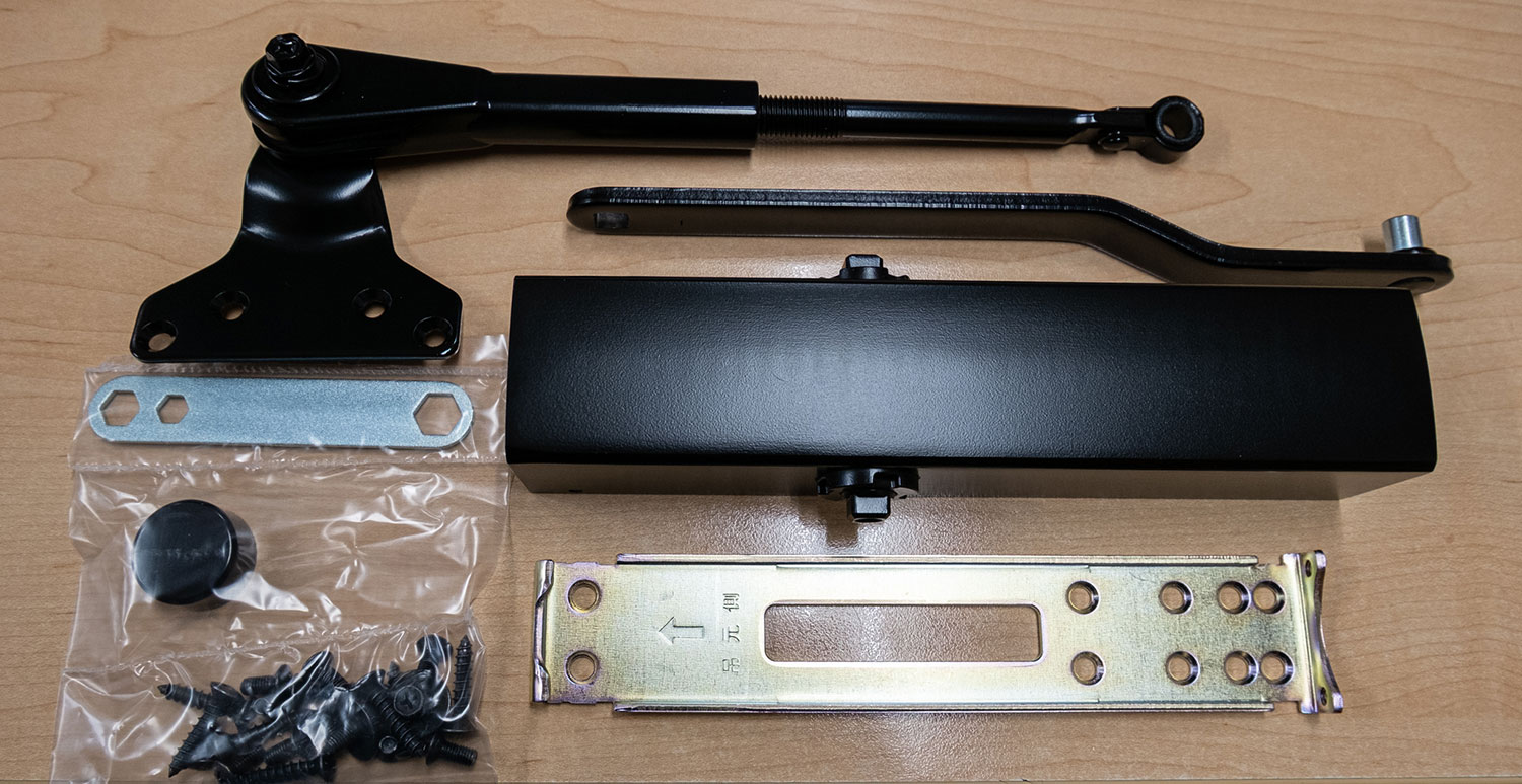 室内用ドアクローザー　S-22P DB　ブラック《H-05-3》リョービ　ストップ付　内付外開き　パラレル型　【即日出荷】【店頭受取可】