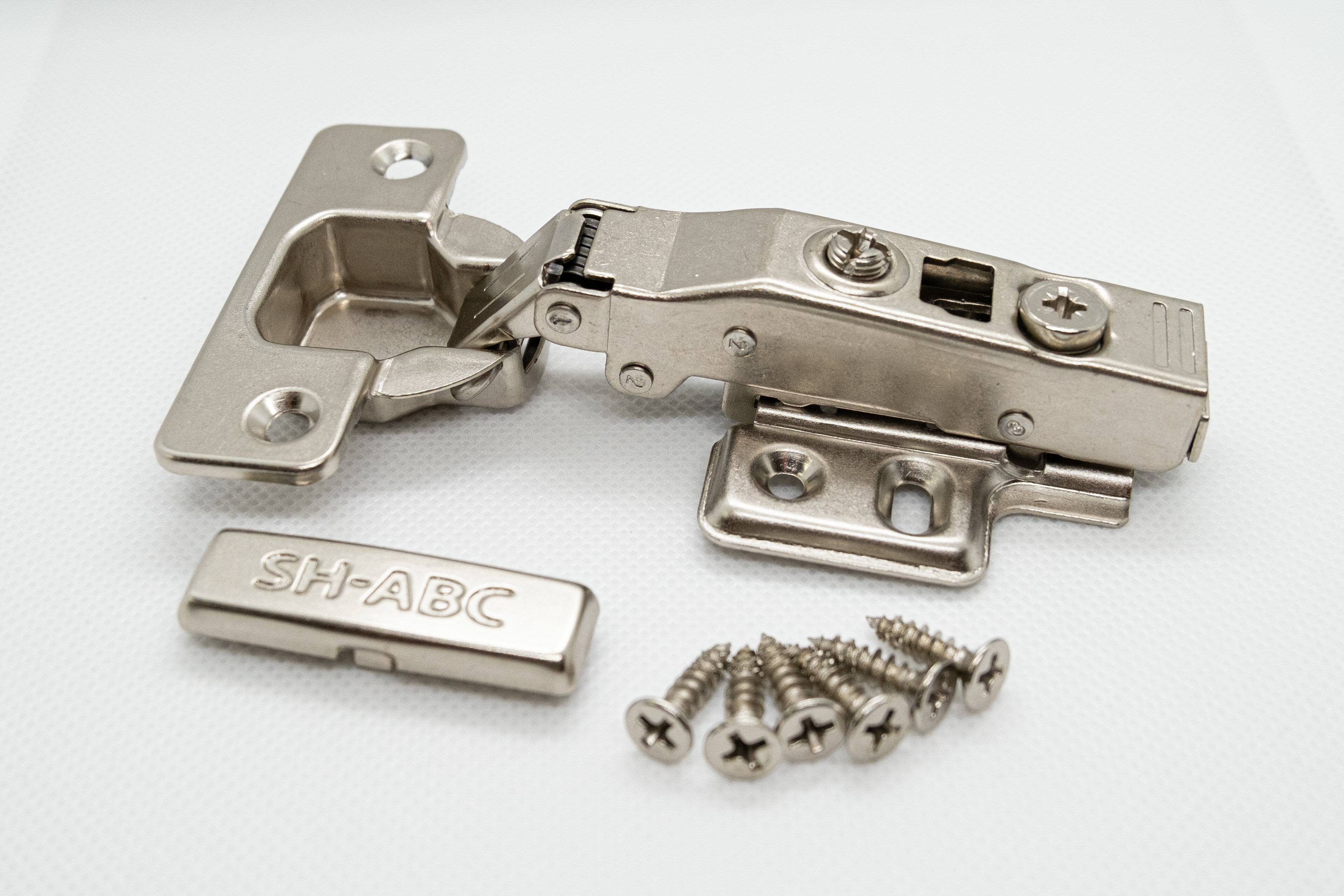 スライド丁番　全カブセ19　ダンパー付ワンタッチ　35φ　F06A《H-05-23》　本体+座金+ビスセット　SH-A..