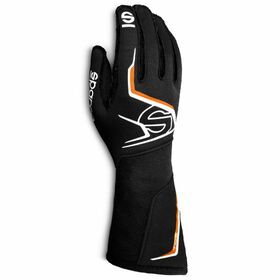 最安挑戦中 NEWモデル Sparcoスパルコ レースグローブ Tide タイド 外縫い 4輪 Black / Orange 黒/オレ..