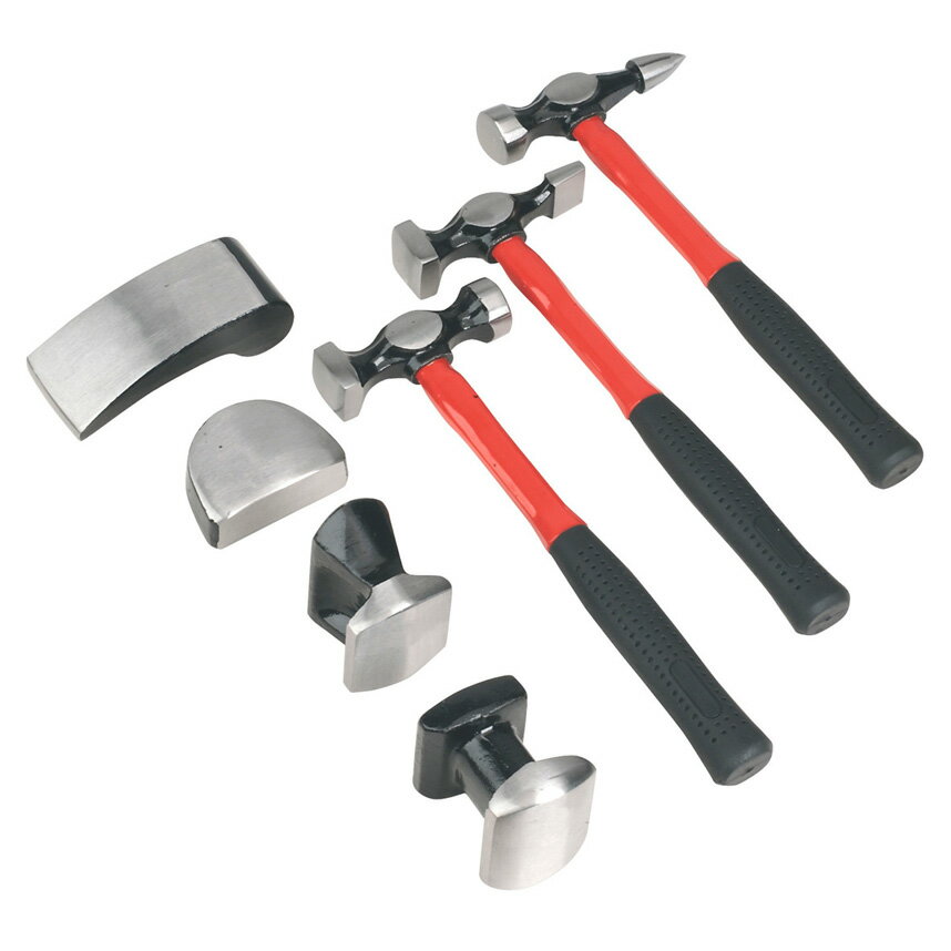 Sealey CB707 SEALEY PANEL BEATING SET 7PC DROP-FORGED FIBREGLASS SHAFTS - CB707