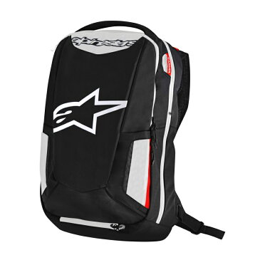 Alpinestars アルパインスターズ シティーハンターバックパック ブラック/ホワイト/レッド 【バイク バック リュックサック メンズ 人気 鞄 人気 バイクに乗るときも、通勤通学 にもおすすめ 多機能 バックパック】