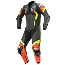 最安挑戦中 Alpinestars アルパインスターズ Atem V4レザーオートバイスーツ Black / Red Fluro / Yellow Fluro【...