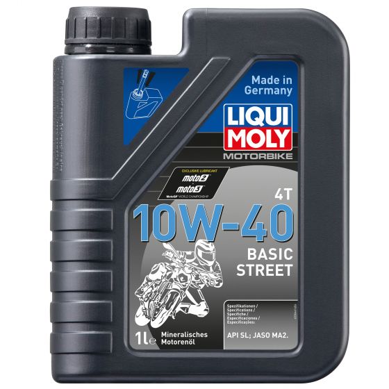 本国生産品 Liqui Moly リキモリ 4ストロークミネラル基本ストリートオイル|Oil Viscosity:10W40 【 バイク 2輪 オートバイ エンジンオイル ENGINE エンジン オイル メンテナンス 】