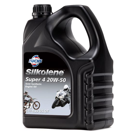 本国生産品 Silkolene スーパー4|Oil Viscosity:20W50 【 バイク 2輪 オートバイ エンジンオイル ENGINE エンジン オイル メンテナンス 】