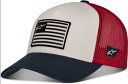 Alpinestars アルパインスターズ Flag Snapback 帽子 カラー:ホワイト/レッド