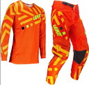 Leatt 3.5 Ride Pattern 2024 モトクロスジャージとパンツセット カラー:オレンジ