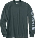 Carhartt カーハート Logo 長袖 カラー:グリーン/グレー