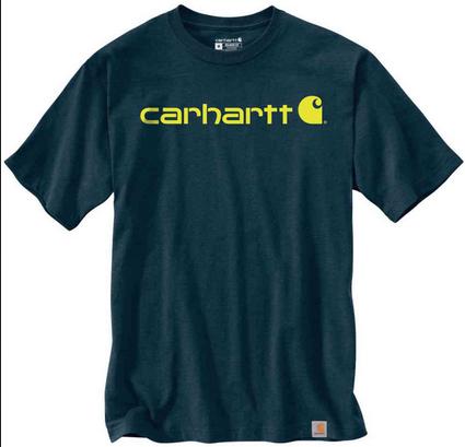 Carhartt カーハート EMEA Core Logo Workwear Short Sleeve Tシャツ カラー:ダークブルー/イエロー