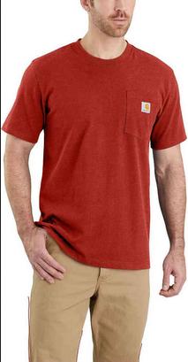 Carhartt カーハート Workwear Pocket Tシャツ カラー:レッド/イエロー