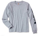 Carhartt カーハート Logo 長袖 カラー:ライトグレー