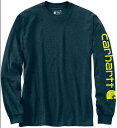 Carhartt カーハート Logo 長袖 カラー:ダークブルー/イエロー