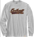 Carhartt カーハート Relaxed Fit Script Graphic 長袖シャツ カラー:グレー