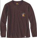 Carhartt カーハート Workwear Graphic レディース ロング スリーブ シャツ カラー:バーガンディ