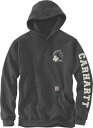 Carhartt カーハート Loose Fit Midweight Shamrock パーカー カラー:ブラック/ベージュ