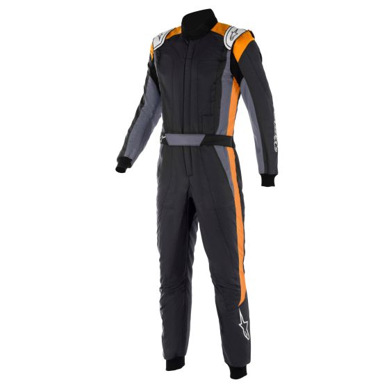 最安挑戦中 FIA8856-2018 新モデル Alpinestars アルパインスターズ GP Pro Comp V2 RaceSuit Black / Asphalt / Fluro Orange