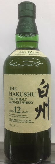 サントリーシングルモルトウィスキー白州12年 700ml 43度　　[外箱なし] ※一部送料無料