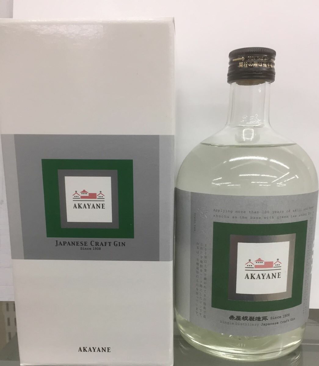 AKAYANE 緑茶GIN 720ml 47度　佐多宗二商店　家飲み　箱付き