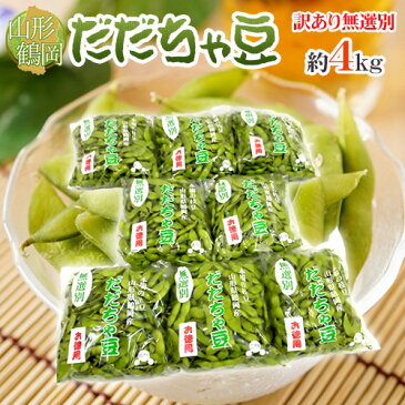 【送料無料】山形産 ”だだちゃ豆” 無選別・訳あり品 約4kg 希少枝豆 だだ茶豆【予約 8月以降】