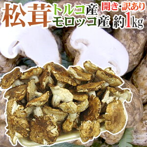 トルコ・モロッコ産 ”松茸” 訳あり 約1kg 開き 大きさおまかせ【予約 11月以降】 送料無料