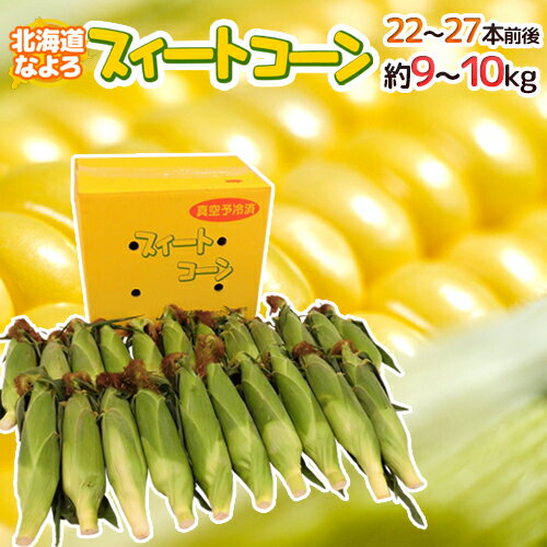 北海道 JA道北なよろ 高糖度とうもろこし ”スイートコーン” 22〜27本前後 約9〜10kg【予約 8月中下旬以降】 送料無料のサムネイル