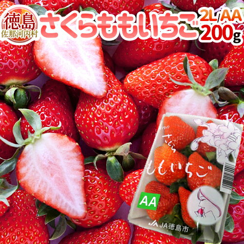 【お届け日指定可能】徳島県佐那河内 ”さくらももいちご” 秀品2Lor大粒AA 1pc 約220g