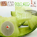 ”青森県 きづくり・にしきた タカミメロン” 秀品 1玉 約2kg以上【予約 6月末以降】